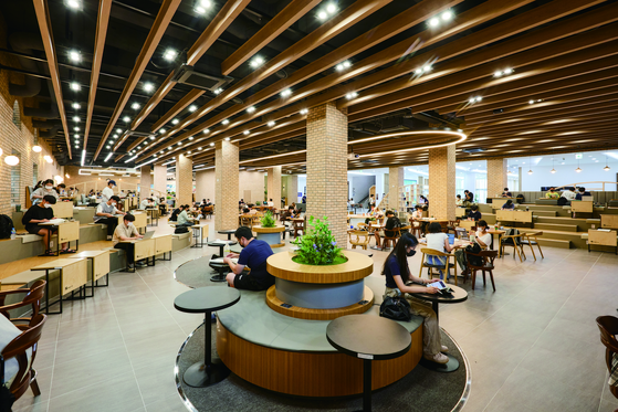 The university's newly renovated PNU Saebyeokbeol Library [PUSAN NATIONAL UNIVERSITY]