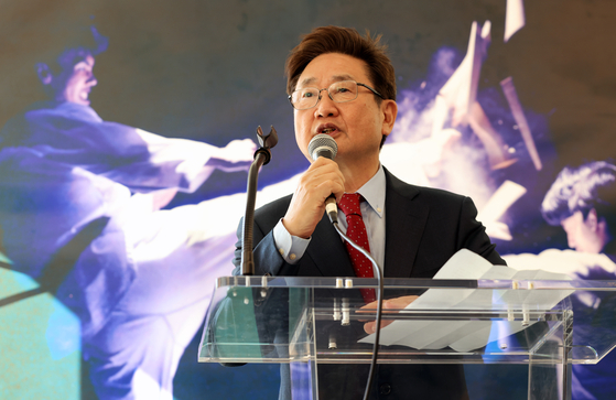 박보근 문화체육관광부 장관이 개막식에서 축사를 하고 있다. [NEWS1]