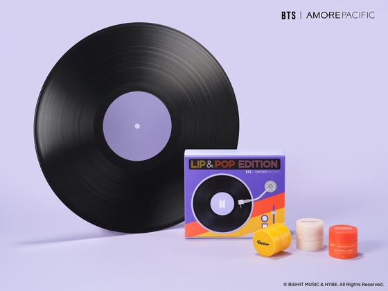 Amore Pacific released an overnight lip mask in collaboration with boy band BTS. [AMORE PACIFIC]