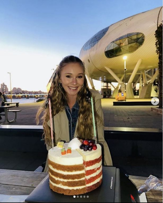 Anne Gieske, a student at the University of Kentucky who died in the Itaewon crowd crush, posted a photo on her Instagram celebrating her birthday the day before the tragedy. [SCREEN CAPTURE]