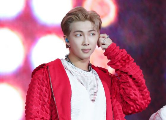 RM of BTS during a concert in Las Vegas. [YONHAP]