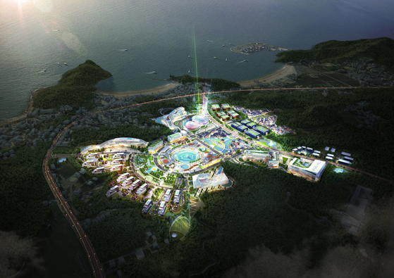 Computer rendering of IFUS HILL, the entertainment and film industry cluster, project in Eulwang, Incheon. [INCHEON FREE ECONOMIC ZONE]