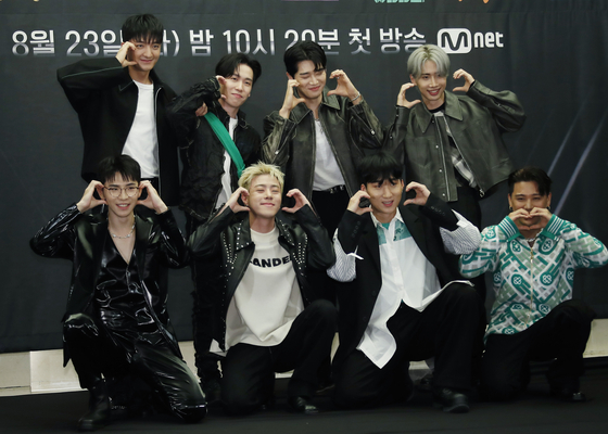 Dance crew We Dem Boyz poses at a press conference for Mnet's ″Street Man Fighter″ (2022) in Mapo District, western Seoul on Aug. 23. [NEWS1]