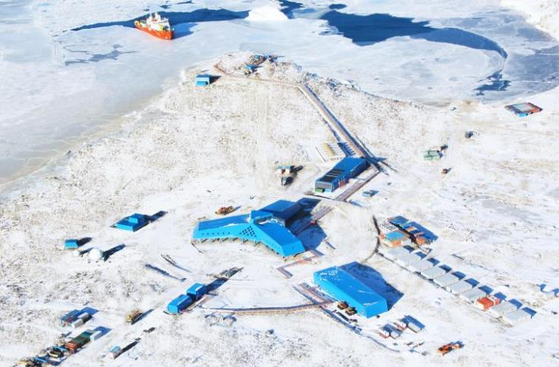 The Jang Bogo Antarctic Research Station, Korea's second reserach base in the South Pole, is seen on Oct. 30. 2020. [MINISTRY OF OCEANS AND FISHERIES]