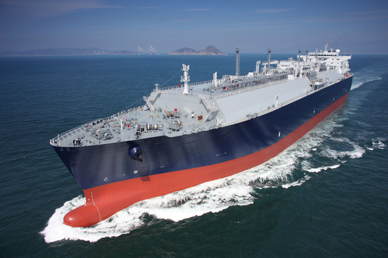 A liquefied natural gas carrier built by Samsung Heavy Industries. [SAMSUNG HEAVY INDUSTRIES]