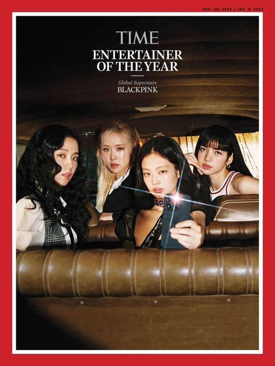 Girl group Blackpink has been chosen as the Time Magazine's Entertainer of the Year. [YG ENTERTAINENT]
