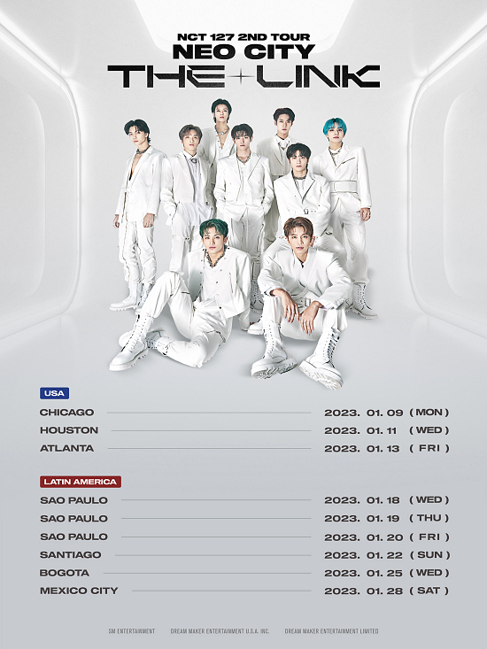 A poster announcing new dates added to NCT 127's world tour. [SM ENTERTAINMENT]