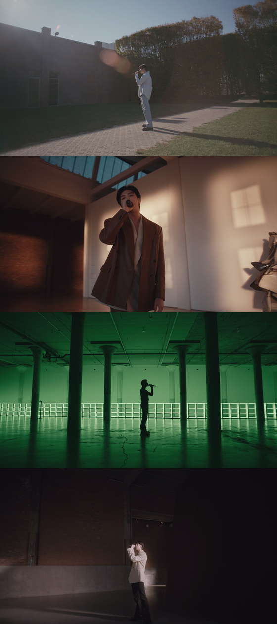 Stills from RM's performance at Dia Beacon, which was revealed Friday. [BIGHIT MUSIC]