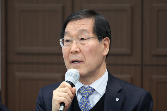 Korea Tourism Organization's new CEO Kim Jang-sil speaks during a press conference held on Wednesday at the Press Center in central Seoul. [YONHAP]