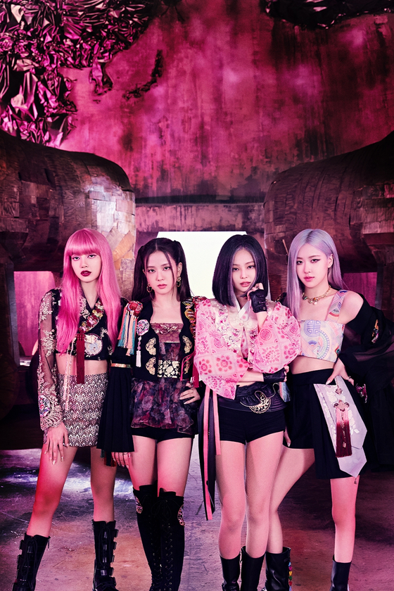 Blackpink in the music video for "How You Like That" (2020) [YG ENTERTAINMENT]