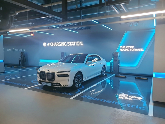BMW's EV charging station at Paradise City Hotel in Incheon [BMW KOREA]