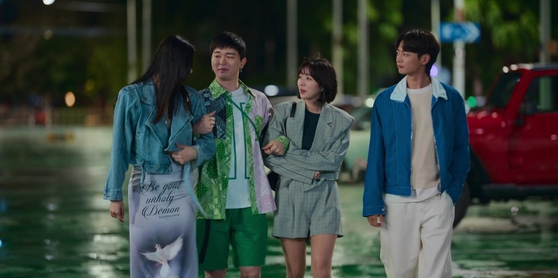 From left to right, Park Hee-jung, Lee Sang-un, Chae Soo-bin and Minho of SHINee in ″The Fabulous″ [NETFLIX]