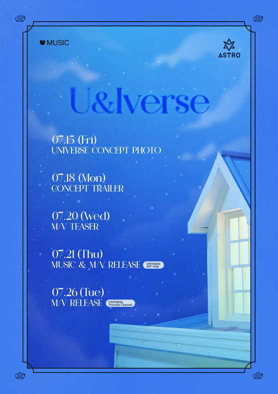 A teaser schedule for Astro's ″U&Iverse″ [NC, KLAP]