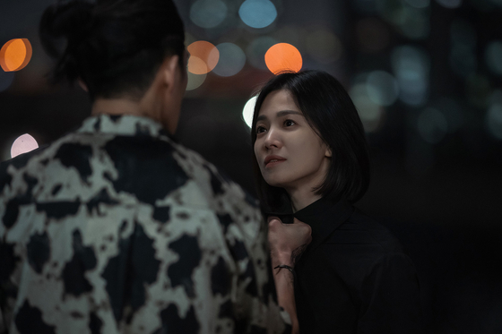 Song Hye-kyo as Moon Dong-eun in the Netflix original drama series ″The Glory.″ [NETFLIX]