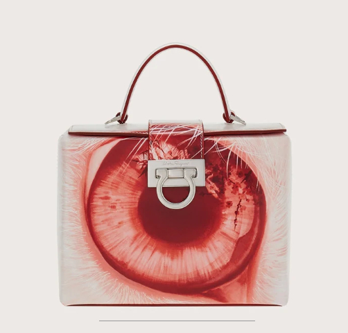 Italian luxury fashion house Ferragamo’s Lunar New Year collection includes a purse with a rabbit's blood-red eye. [SCREEN CAPTURE]