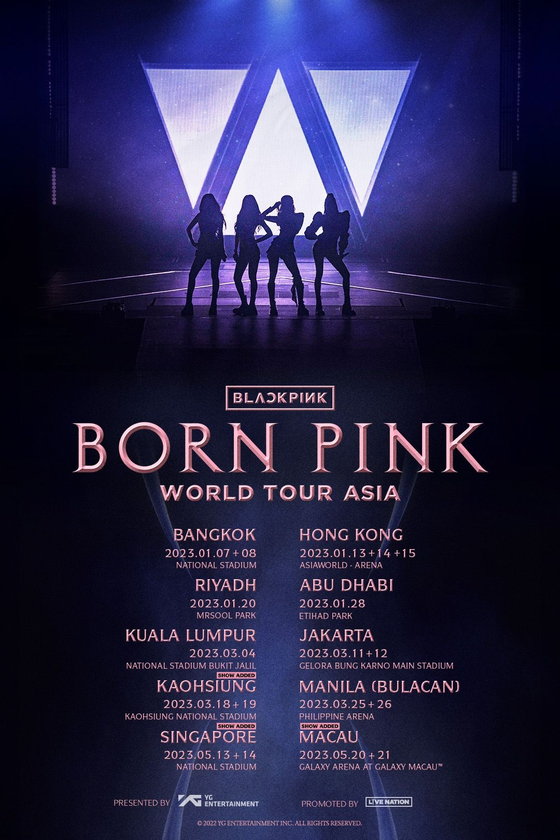 The new poster for ″Blackpink World Tour [Born Pink]″ [YG ENTERTAINMENT]