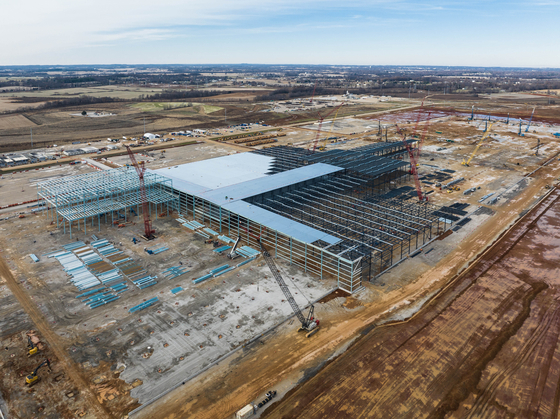 The BlueOval SK Battery Park Kentucky in Glendale, Kentucky. SK On and Ford are building two EV plants there. [SK ON]