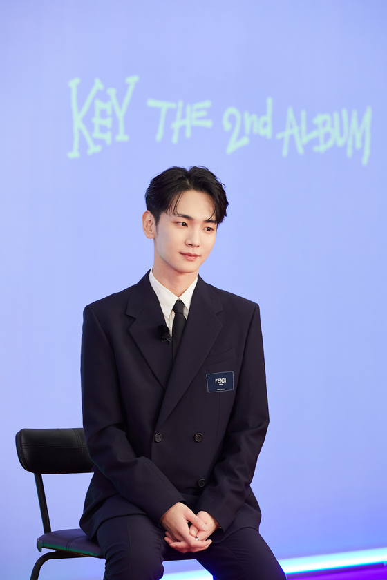 SHINee's Key holds an online press conference in August 2022 for his second solo full-length album ″Gasoline.″ [SM ENTERTAINMENT]
