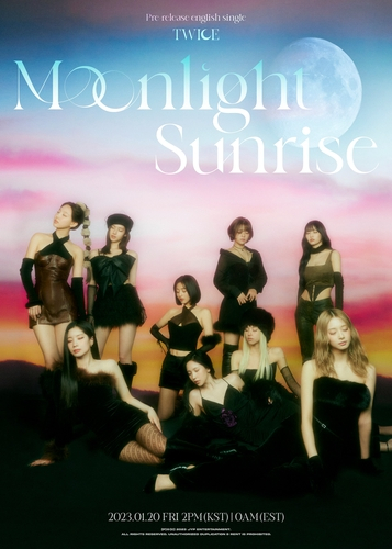 K-pop girl group Twice pose for a concept photo for its upcoming new English single, ″Moonlight Sunrise.″ [JYP ENTERTAINMENT]