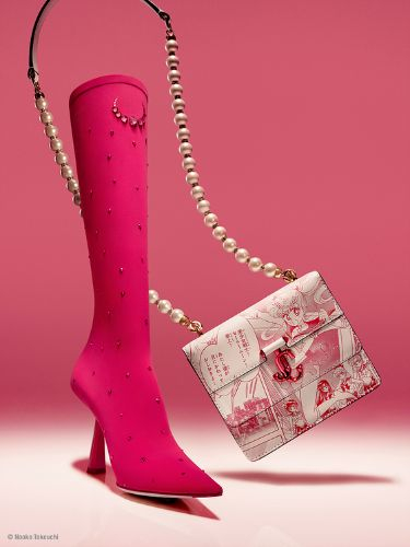 Knee-high pink boots from Jimmy Choo's 'Sailor Moon' collection [JIMMY CHOO]