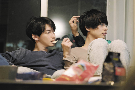 Actors Ryo Narita and Tadayoshi Okura in Japanese film ″The Cornered Mouse Dreams of Cheese″ [HOLY GARDEN]