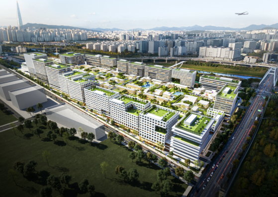 An artist's rendition of the Suseo rail yard once the area undergoes redevelopment [SEOUL METROPOLITAN GOVERNMENT]