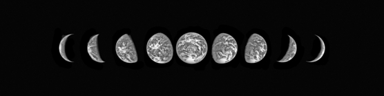 Earth phases observed by Danuri, Korea's first lunar orbiter, from Jan. 6 to Feb. 4 on the mission to orbit the moon. Danuri achieved the target orbit on Dec. 27, 145 days after launch. [MINISTRY OF SCIENCE AND ICT]