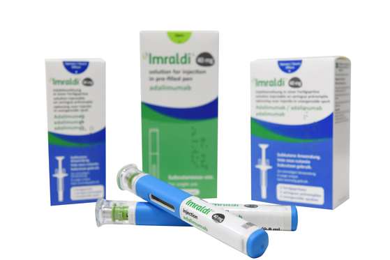 Samsung Bioepis's Imraldi, a Humira biosimilar marketed in Europe by Biogen . It will be sold under the name of Hadlima in the U.S. market in partnership with Organon. [SAMSUNG BIOEPIS]