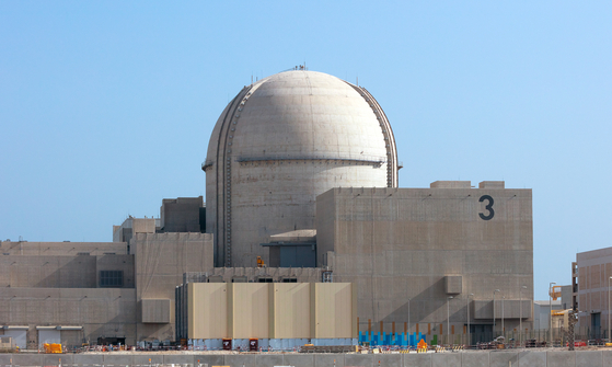 The third reactor of the Barakah nuclear plant of the United Arab Emirates. [KOREA ELECTRIC POWER CORPORATION]