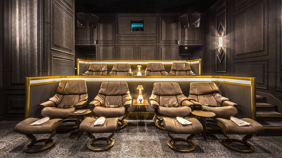 The seating area of local multiplex Megabox's The Boutique Private, the rental only theater, at Coex in southern Seoul. [MEGABOX]