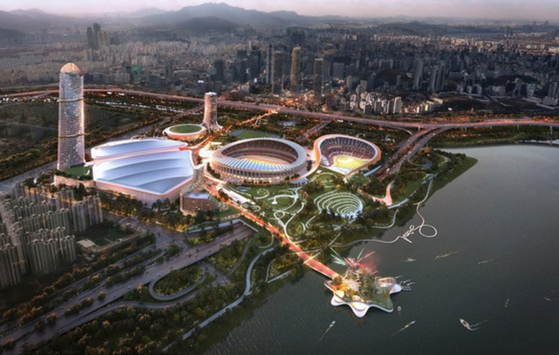 A bird's eye view of the Jamsil Sport MICE Complex project [SEOUL METROPOLITAN GOVERNMENT} 
