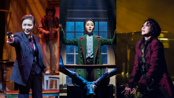 Gender-free plays and musicals in Korea from left, "Orphans," "Midnight" and "Amadeus" [RRANG, MOTIVE HERO, CONNECTED COMPANY]