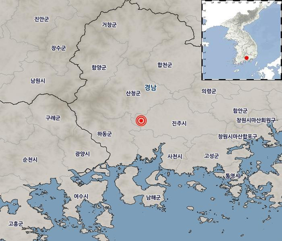 The location of a 3.0 magnitude earthquake on Friday [KOREA METEOROLOGICAL ADMINISTRATION]