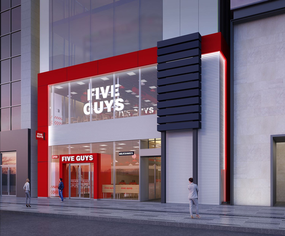 The first Five Guys branch will open in Gangnam District in southern Seoul by June. [GALLERIA]