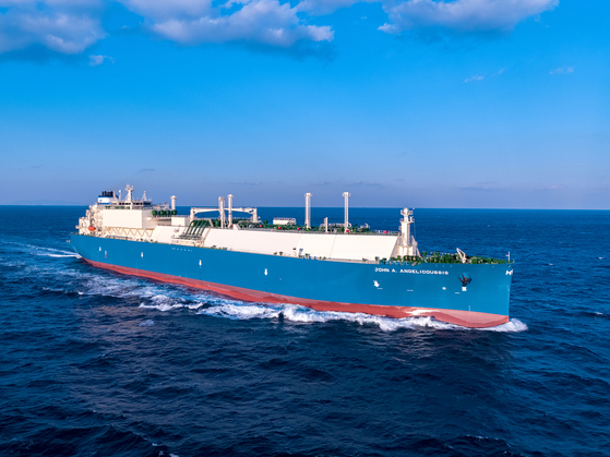 A LNG carrier built by Daewoo Shipbuilding & Marine Engineering (DSME)