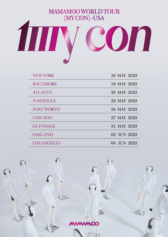 Poster announcing girl group Mamamoo's U.S. leg of its world tour, ″My Con″ [RBW]