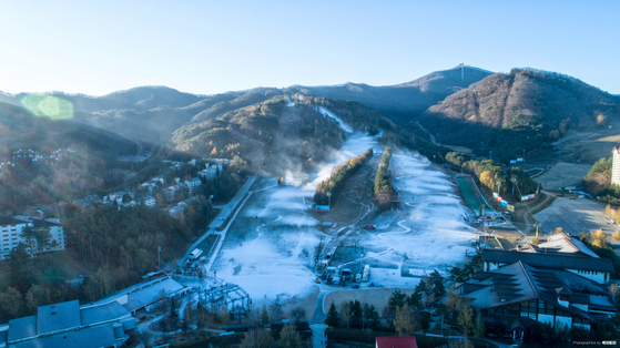 Yongpyong Resort starts getting ready for the winter season on the very end of October and the start of November. [YONGPYONG RESORT]
