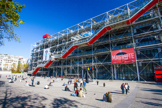 Facade of the Pompidou Center in Paris, France [HANWHA CORPORATION]