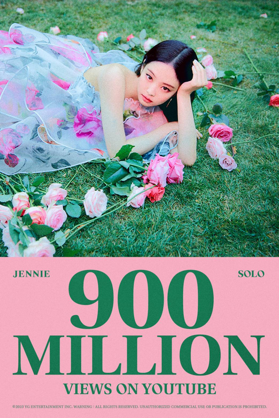 Blackpink Jennie's ″Solo″ music video surpassed 900 million views on YouTube [YG ENTERTAINMENT]