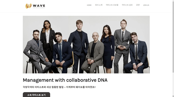 Website of Wave Entertainment [SCREEN CAPTURE]