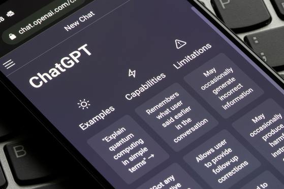 Webpage of ChatGPT is open on a smartphone. [SHUTTERSTOCK]