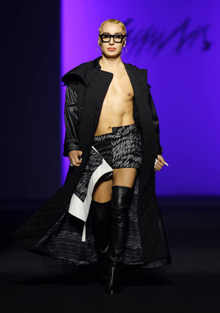 Elton Ilirjani walks the runway during the MMAM show at Seoul Fashion Week 2023 Fall/Winter on March 15 in Seoul. [JUSTIN SHIN/GETTY IMAGES]
