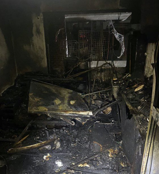 The entire home of a Nigerian family in Ansan was burnt on Monday morning. [GYEONGGI DISASTER AND SAFETY HEADQUARTERS]