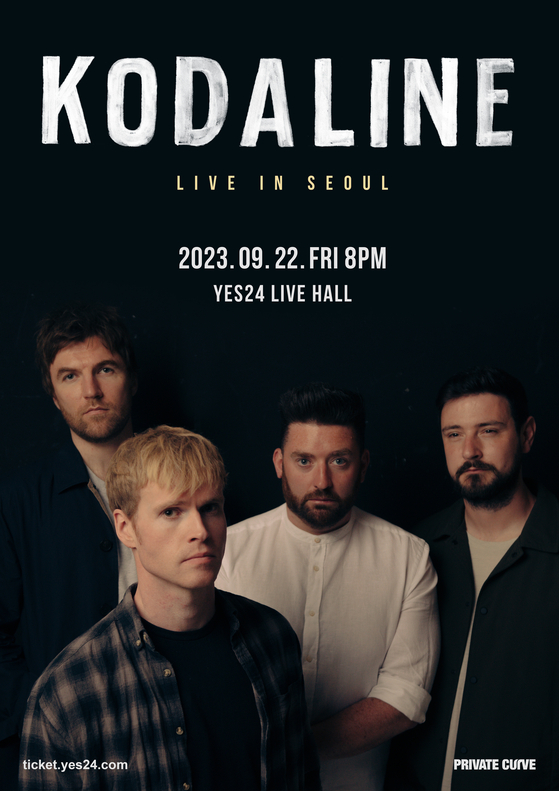 Poster for Kodaline's third Korean performance, ″Kodaline Live In Seoul″ on Sept. 22. [PRIVATE CURVE]