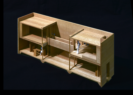 Model of Row House, Sumiyoshi - Azuma House [TADAO ANDO ARCHITECT & ASSOCIATES]