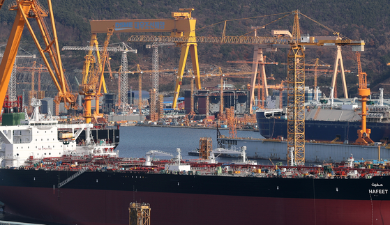 Daewoo Shipbuilding & Marine Engineering (DSME)'s Okpo shipyard in South Gyeongsang [YONHAP]