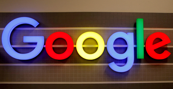 An illuminated Google logo is seen inside an office building in Zurich, Switzerland in December 2018. [REUTERS/YONHAP]
