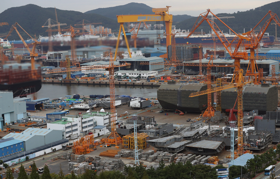 Daewoo Shipbuilding & Marine Engineering (DSME)'s shipyard in Geoje, South Gyeongsang [YONHAP]