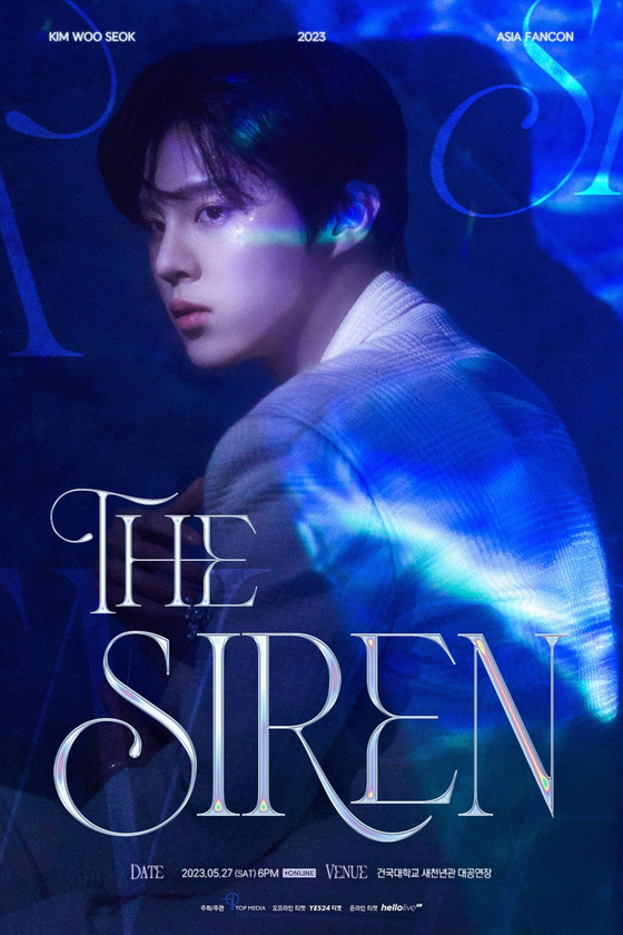Poster for Kim Woo-seok's first concert, ″The Siren″ [TOP MEDIA]