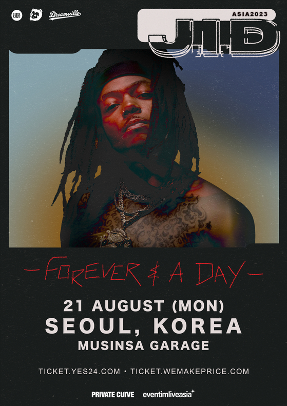 Poster for American rapper J.I.D's Korean concert ″J.I.D Live in Seoul″ [PRIVATE CURVE]